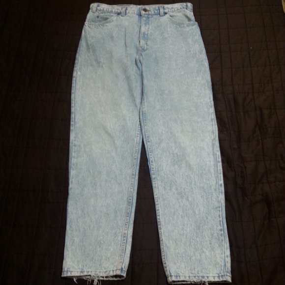 Vintage Levi's Denim Jeans Orange Tab Acid Wash 80's 90's36 x 32